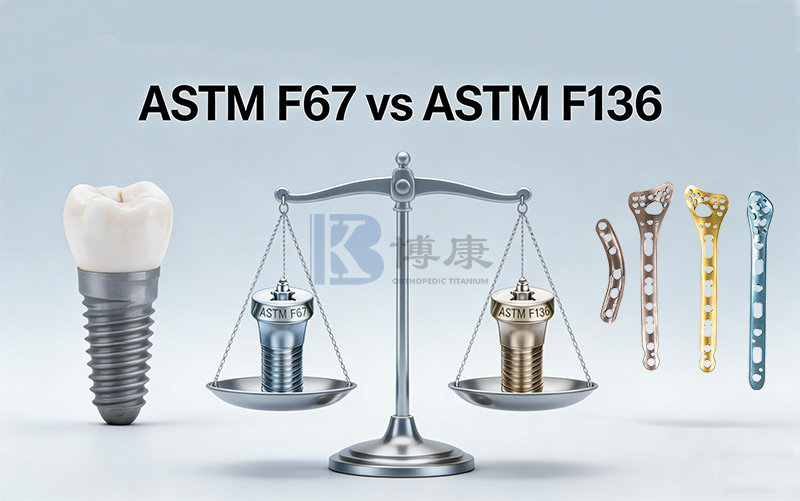 ASTM F67 vs ASTM F136: En omfattende guide til medisinske titanmaterialer